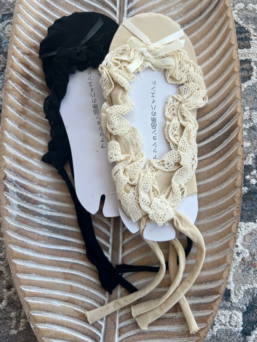New Ballet Slipper socks - comes with two pair - ivory/cream and Black
